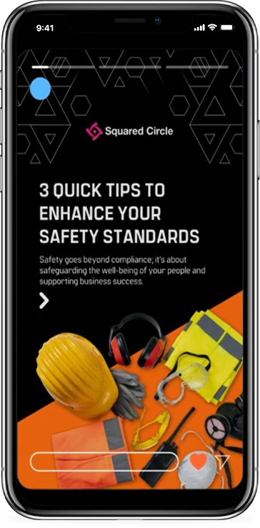 Social media story design shown on a phone