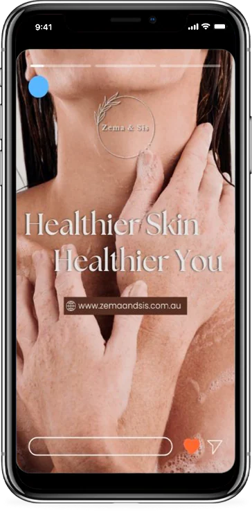 Social media story design shown on a phone